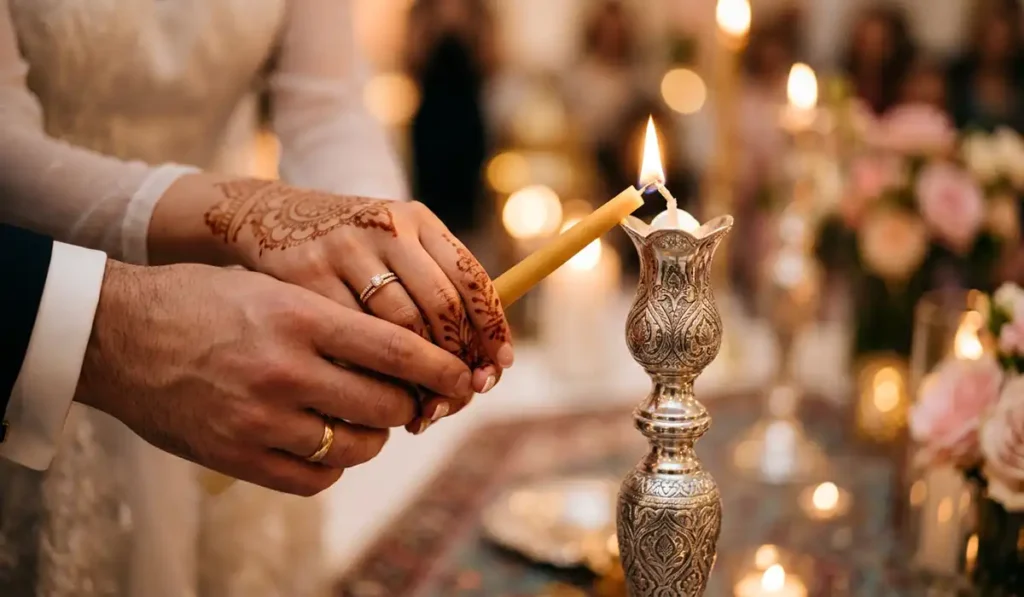 نماد شمعدان در سفره عقد