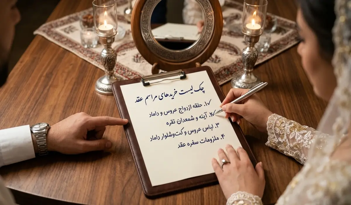 لیست خرید مراسم عقد