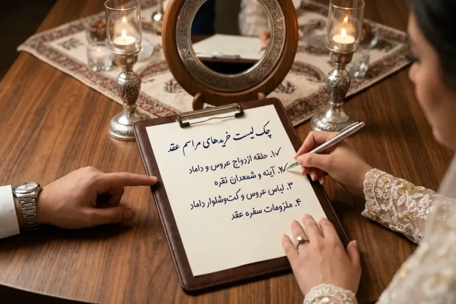 لیست خرید مراسم عقد